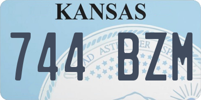 KS license plate 744BZM