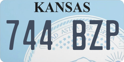 KS license plate 744BZP