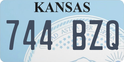 KS license plate 744BZQ