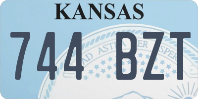 KS license plate 744BZT