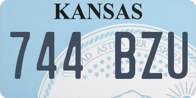 KS license plate 744BZU