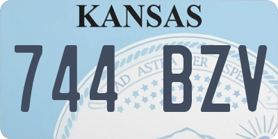 KS license plate 744BZV
