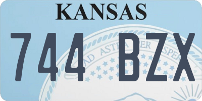 KS license plate 744BZX