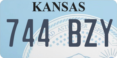 KS license plate 744BZY