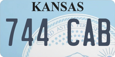 KS license plate 744CAB
