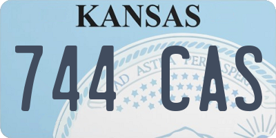 KS license plate 744CAS