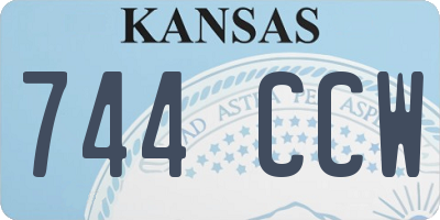 KS license plate 744CCW