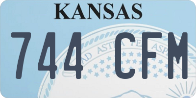 KS license plate 744CFM