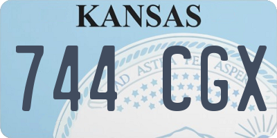 KS license plate 744CGX