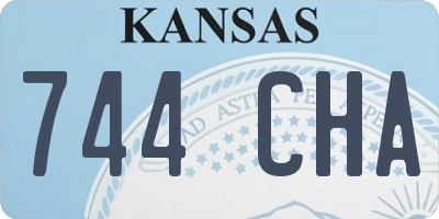 KS license plate 744CHA