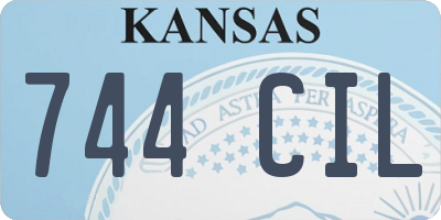 KS license plate 744CIL