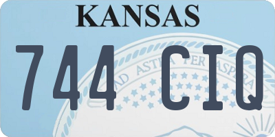 KS license plate 744CIQ