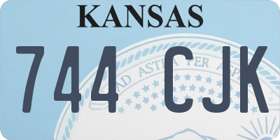 KS license plate 744CJK