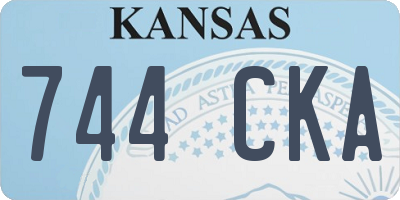 KS license plate 744CKA