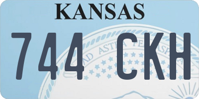 KS license plate 744CKH