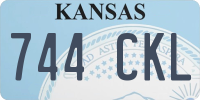 KS license plate 744CKL
