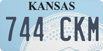 KS license plate 744CKM