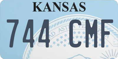 KS license plate 744CMF