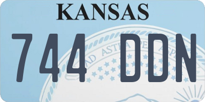 KS license plate 744DDN