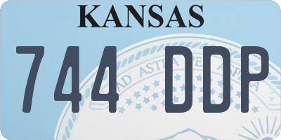 KS license plate 744DDP