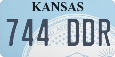 KS license plate 744DDR