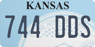 KS license plate 744DDS