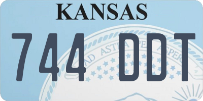 KS license plate 744DDT