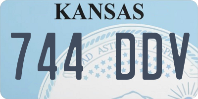 KS license plate 744DDV