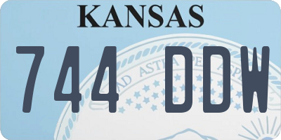 KS license plate 744DDW