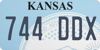 KS license plate 744DDX