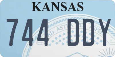 KS license plate 744DDY