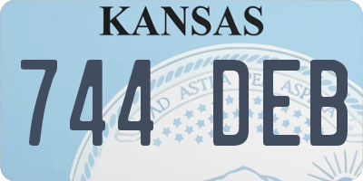 KS license plate 744DEB