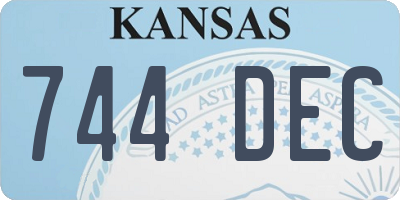 KS license plate 744DEC