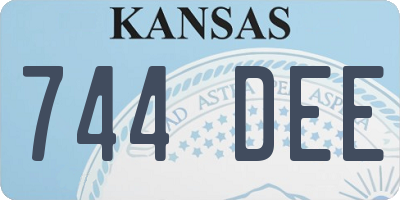 KS license plate 744DEE