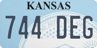 KS license plate 744DEG