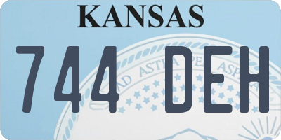 KS license plate 744DEH