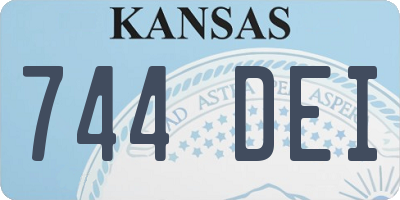 KS license plate 744DEI