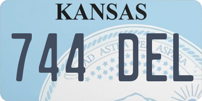 KS license plate 744DEL