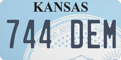KS license plate 744DEM