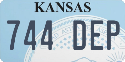 KS license plate 744DEP
