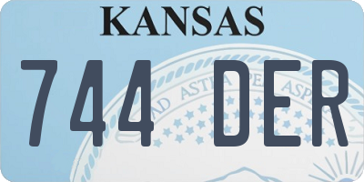 KS license plate 744DER