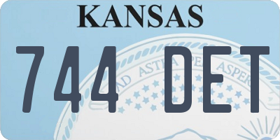 KS license plate 744DET