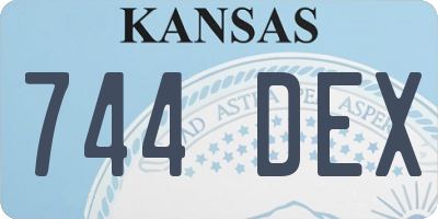 KS license plate 744DEX