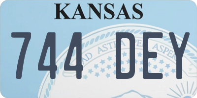 KS license plate 744DEY