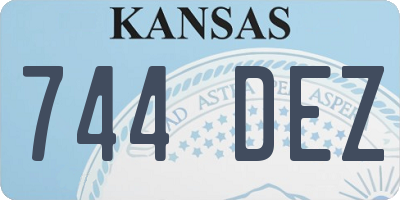 KS license plate 744DEZ