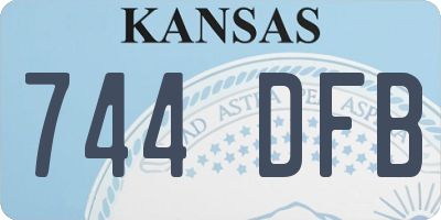 KS license plate 744DFB
