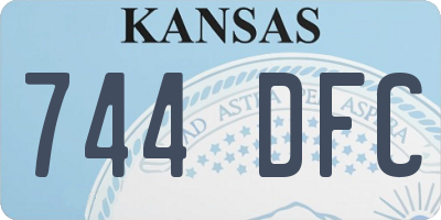 KS license plate 744DFC