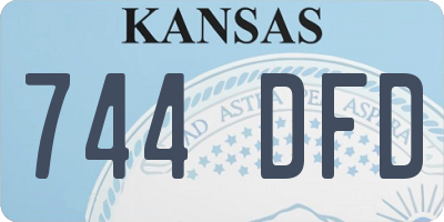KS license plate 744DFD