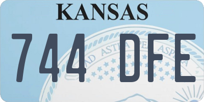 KS license plate 744DFE