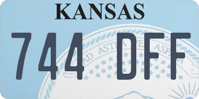 KS license plate 744DFF